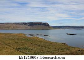 Scene at the west coast of Iceland. Breidafjoerdur.