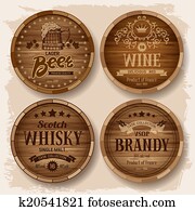 Casks with alcohol drinks Casks with alcohol drinks