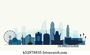 Los Angeles skyline buildings vector illustration Los Angeles skyline buildings vector illustration