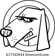 schlechter hund, zeichen, karikatur, färbung, seite