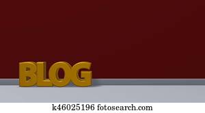 the word blog - 3d rendering the word blog - 3d rendering
