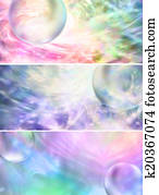 Three bubble banners Three bubble banners