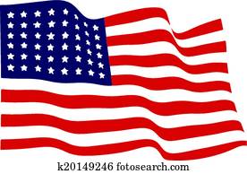 Waving American Flag Vector Waving American Flag Vector
