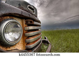 Old Vintage Truck on the Prairie Old Vintage Truck on the Prairie