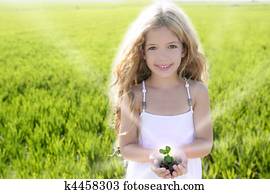 sprout plant growing from little girl hands outdoo sprout plant growing from little girl hands outdoo