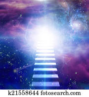 Steps up into cosmos Steps up into cosmos
