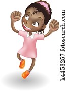 Young girl jumping for joy Young girl jumping for joy