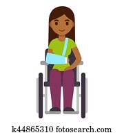 אישה, ב, כיסא גלגלים