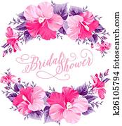 Hibiscus flower wreath. Hibiscus flower wreath.
