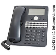 voip phone isolated on white background