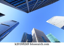 wolkenkratzer, an, shinjuku