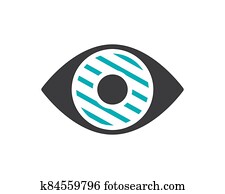 עין אנושית, מחלה, צבע, icon., infected, organ,, התנפחות, של, ה, קשתית העין, סמל