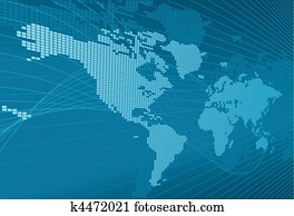 a, דינמי, 3d, מפה של עולם, עם, רקע