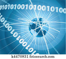 binary globe background