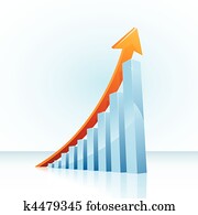 Business growth bar graph