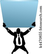 businessman with sign concept