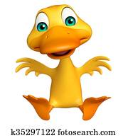 Duck funny cartoon character Duck funny cartoon character