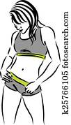 fitness woman illustration