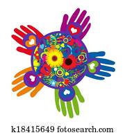 global, juventude, serviço, dia