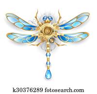 Mechanical dragonfly on a white background Mechanical dragonfly on a white background