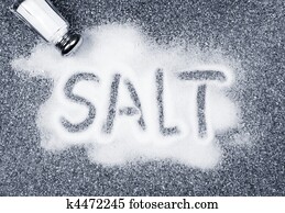 Salt spilled from shaker