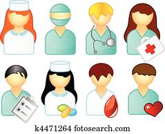 set of medical people