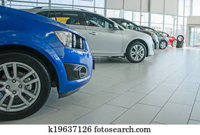 Several new cars at dealership salon. Several new cars at dealership salon.