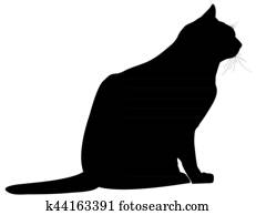 silhouette cat silhouette cat