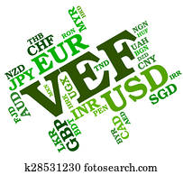 Vef Currency Means Venezuela Bolivars And Foreign