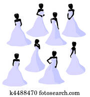 African American Wedding Bride Silhouette African American Wedding Bride Silhouette