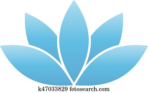 blau, lotos, symbol., heilbad, und, wellnessbereich, thema, design, element., vektor, abbildung blau, lotos, symbol., heilbad, und, wellnessbereich, thema, design, element., vektor, abbildung