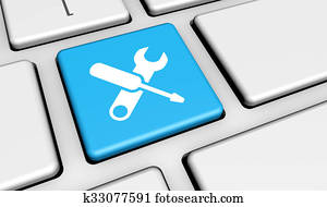 Computer Service Work Tool Icon Computer Service Work Tool Icon