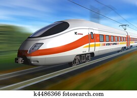 Modern high speed train Modern high speed train