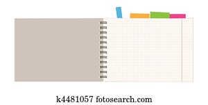 Notebook open page for your design Notebook open page for your design