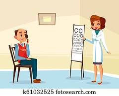 ophtalmogogist eyesight testing concept