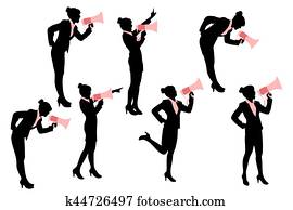 silhouette of business woman silhouette of business woman