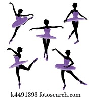 African American Ballerina Illustration Silhouette African American Ballerina Illustration Silhouette
