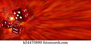 Craps Red Dices Shooting Craps Red Dices Shooting
