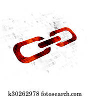 Web development concept: Link on Digital background Web development concept: Link on Digital background