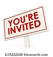 You re invited white banner You re invited white banner