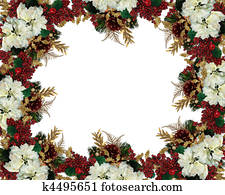 חג המולד, גבול, פרחים