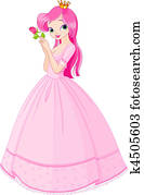 Beautiful princess with rose Beautiful princess with rose