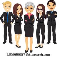Business Black Suit Team Business Black Suit Team