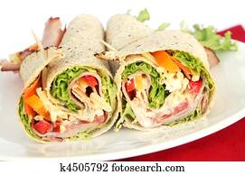 Ham Wrap Sandwich Ham Wrap Sandwich