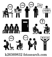 hombre, mirar, entrevista de trabajo