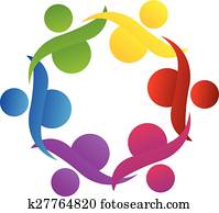 Logo teamwork community help Logo teamwork community help
