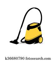 vektor, staubsauger, karikatur, illustration.