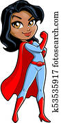 African American Black Super Mom cartoon clipart African American Black Super Mom cartoon clipart