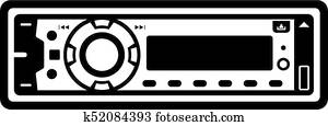Car radio icon Car radio icon