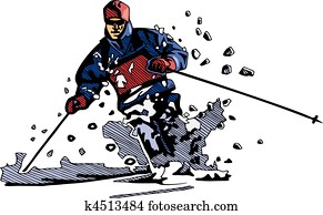 esquiando, &, snowboarding